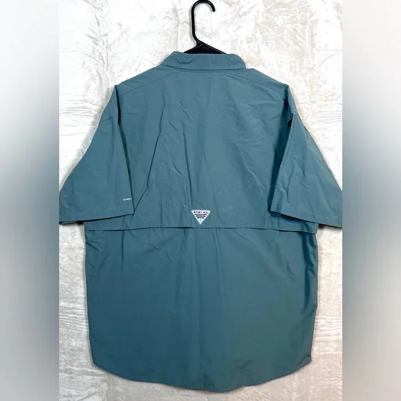 Men’s Columbia PFG Omni shade Casual Button Down Shirt Short Sleeve - Picture 2 of 7